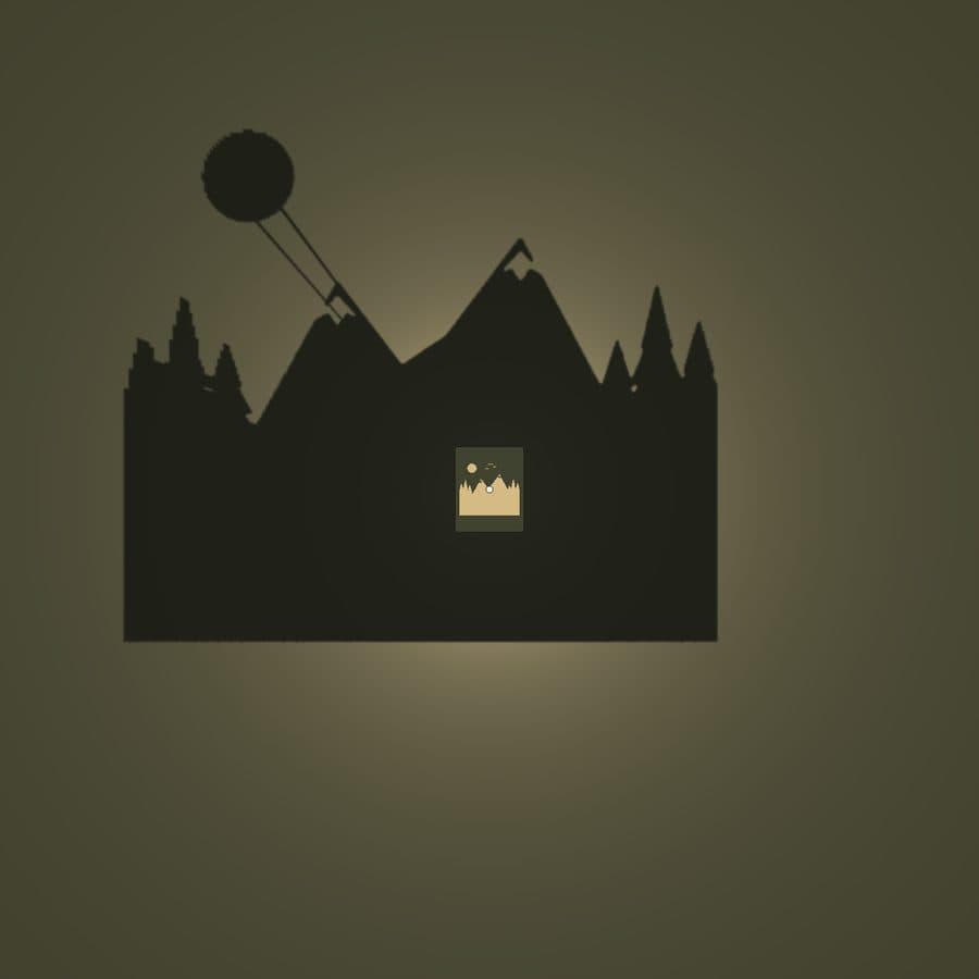 Mountains shadow lamp