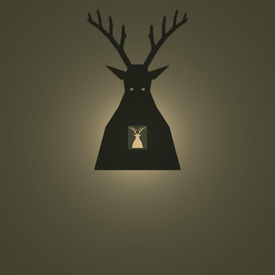 Stag shadow lamp